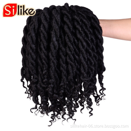 Faux Locs crochet hair with Curly Ends 12 roots/pack Synthetic Hair Crochet Braids Goddess Fauxs Locs Crochet Braiding Hair